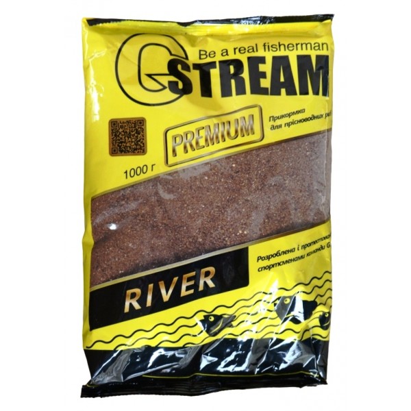 Прикормка для рыбы, G.Stream Premium, 1кг, вкус Река (River)